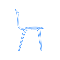 Furniture Side Chairs Cherner Side Chair Tracing Svg Vector, Free Vectors File